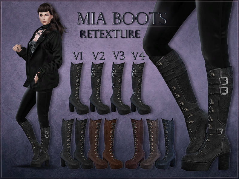 The Sims Resource - Madlen Mia Boots - Retexture - MESH NEEDED