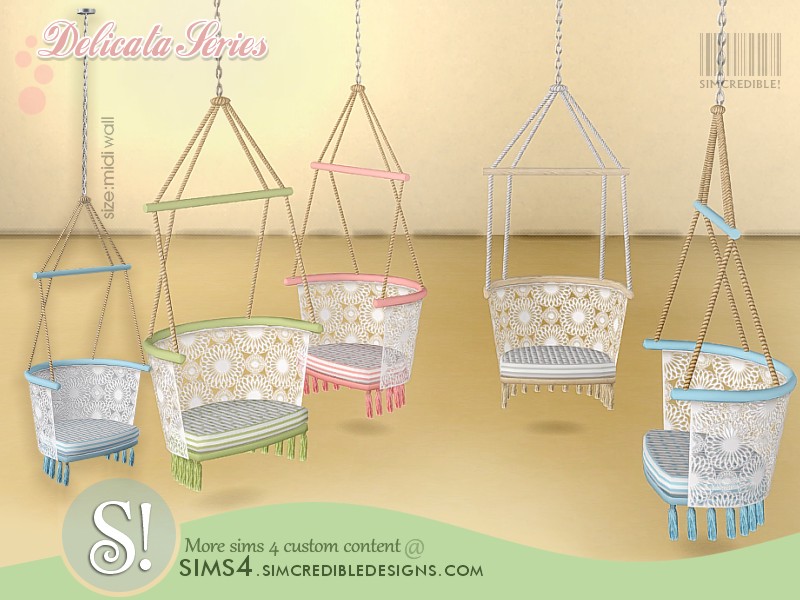 The Sims Resource - Delicata teens - hanging chair - mid wall