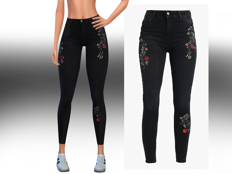 The Sims Resource - Skinny Casual Royal Jeans