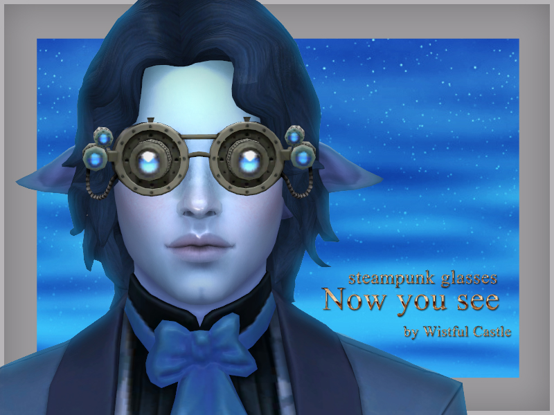 The Sims Resource - Now you see - steampunk glasses