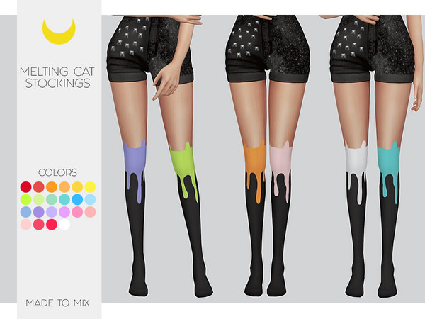 The Sims Resource - Stockings - Melting Cat (Both) - Made to Mix