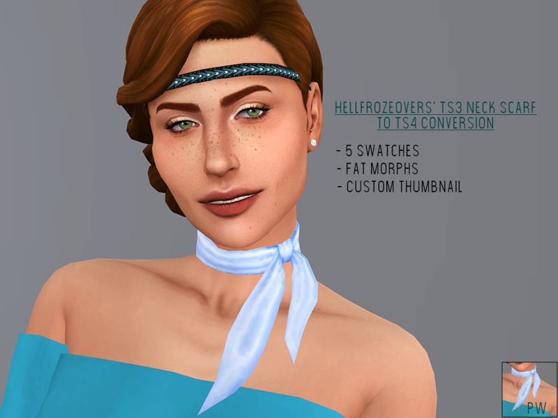 The Sims Resource - TS4 Neck Scarf Converted