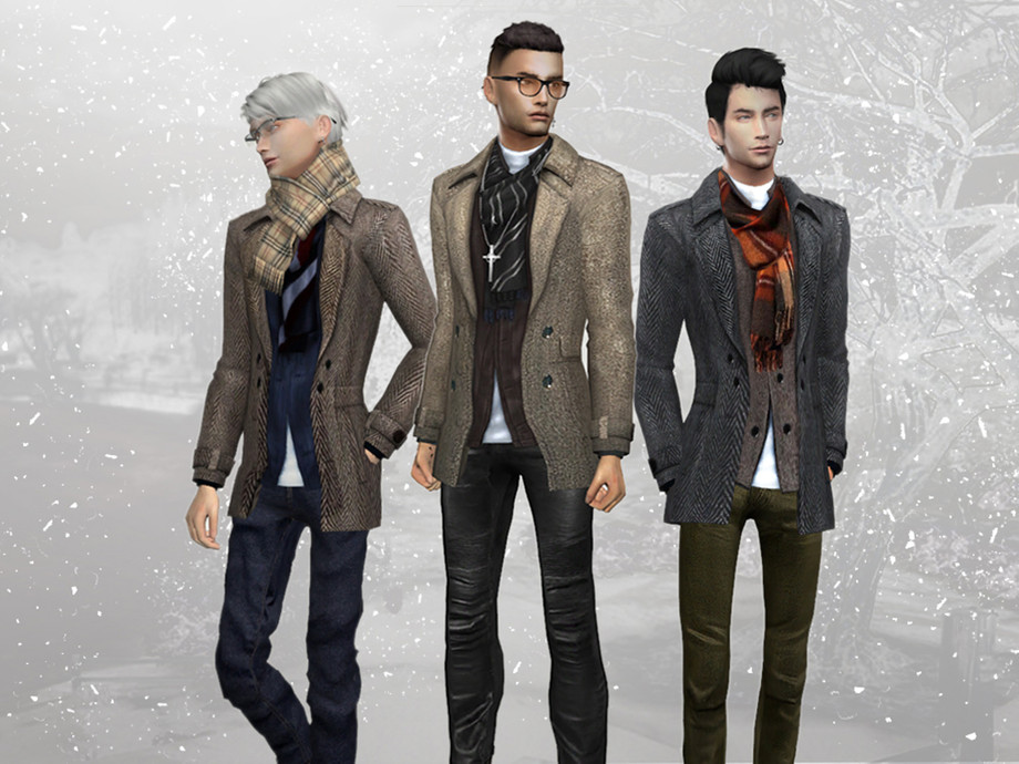 The Sims Resource - Winter Coat (male) (Season pack needed)