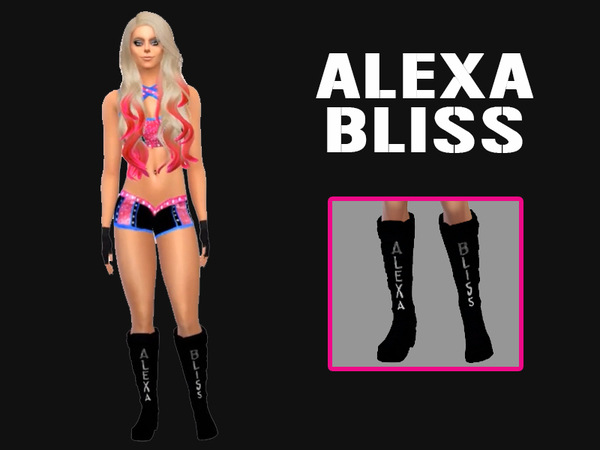The Sims Resource - WWE Alexa Bliss Gear Boots
