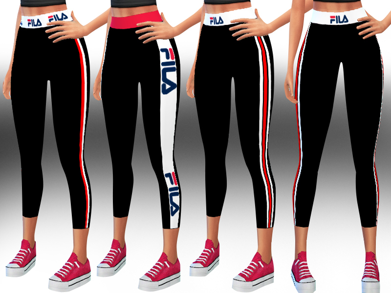 The Sims Resource - Fila Athletic and Casual Leggings