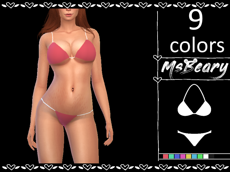 The Sims Resource - Triangle String Bikini