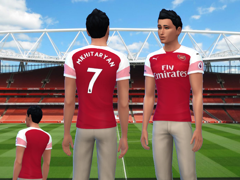 The Sims Resource - Arsenal FC home jersey 2018/19