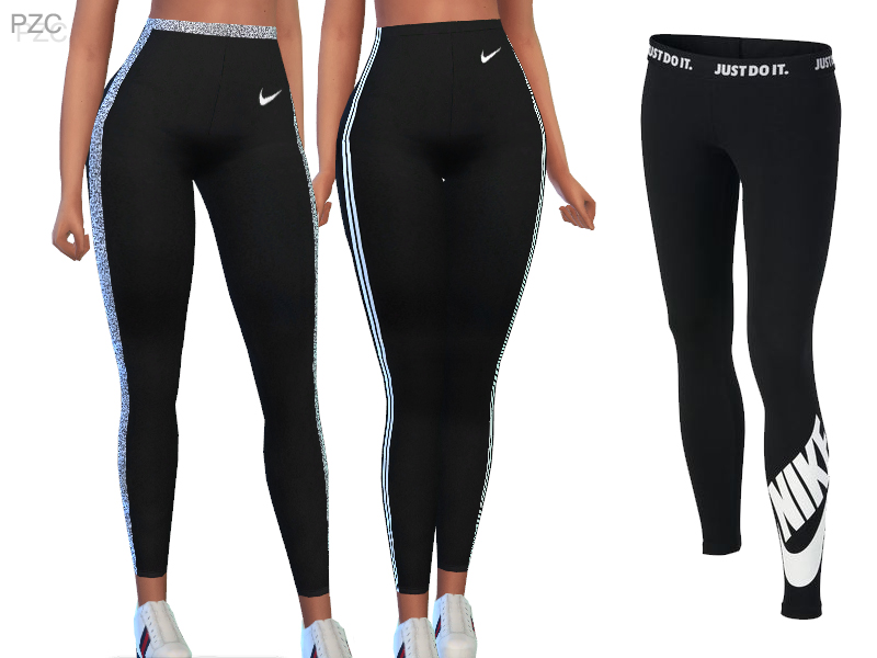 The Sims Resource - High Waisted Nike Summer Pants
