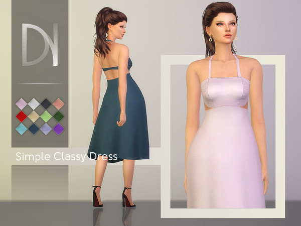 The Sims Resource - Split Wrap Maxi Dress - FIXED