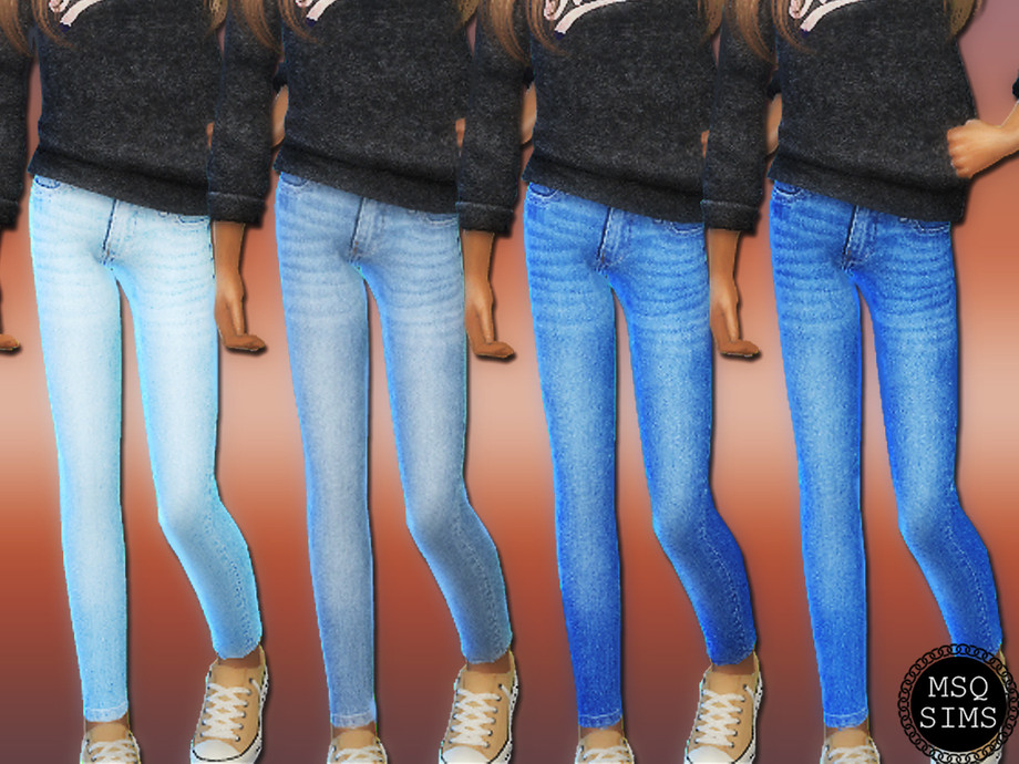 The Sims Resource - Girls Denim Jeans 01