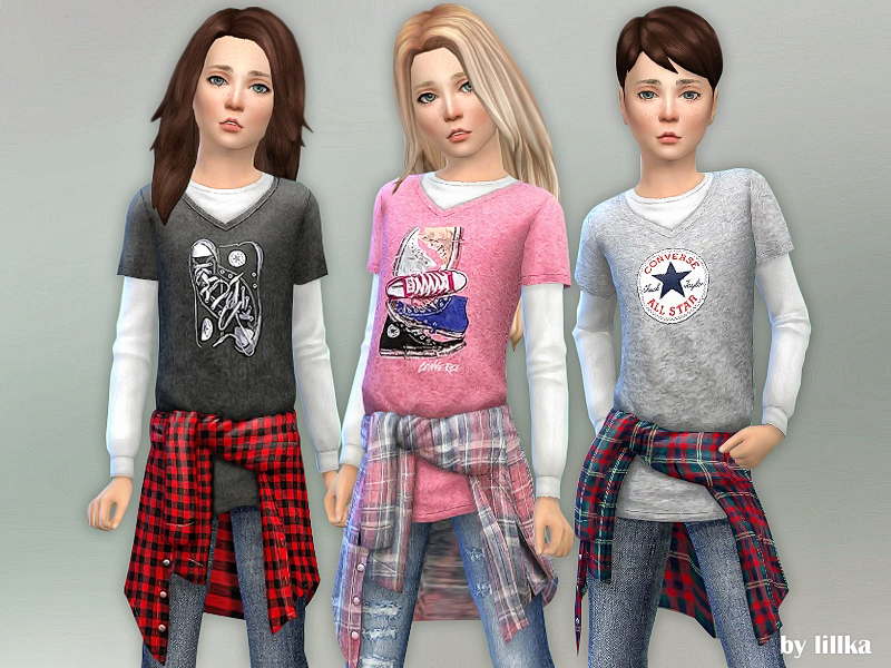 The Sims Resource - Kids Fall Clothing [NEEDS CATS & DOGS]