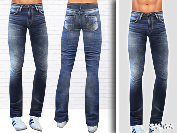 The Sims Resource - Men Realistic Wrangler Jeans
