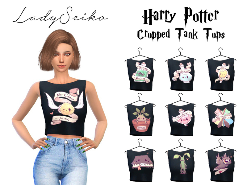 The Sims Resource - Harry Potter Cropped Tank Tops - Perfect Patio needed