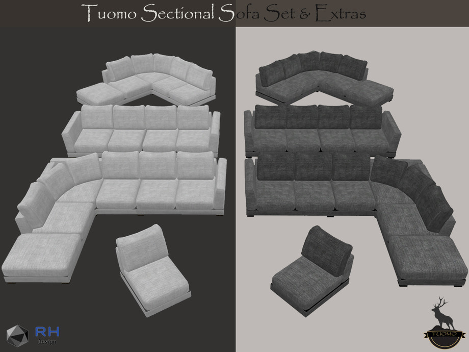 The Sims Resource - Tuomo Sectional Sofa Set and Extras