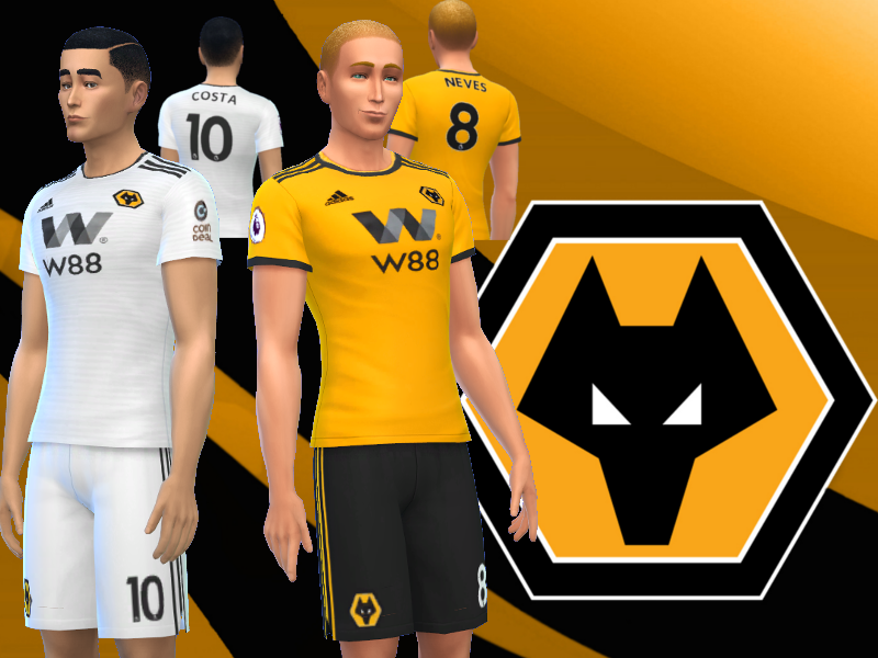 The Sims Resource - Wolverhampton Wanderers F.C. jerseys 2018/19