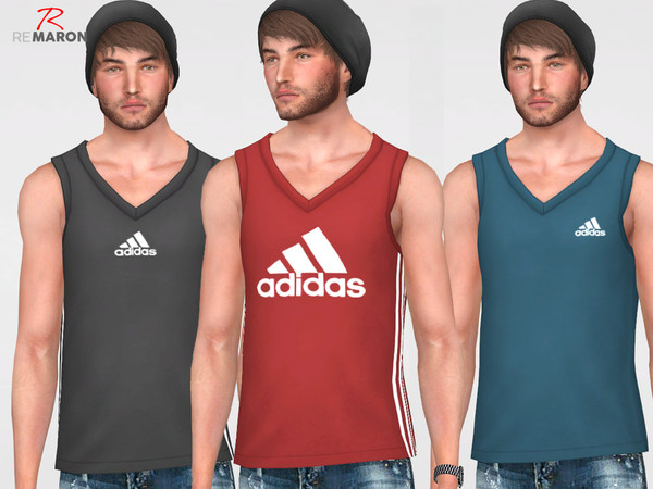 The Sims Resource - Adidas shirt for men - City Living needed
