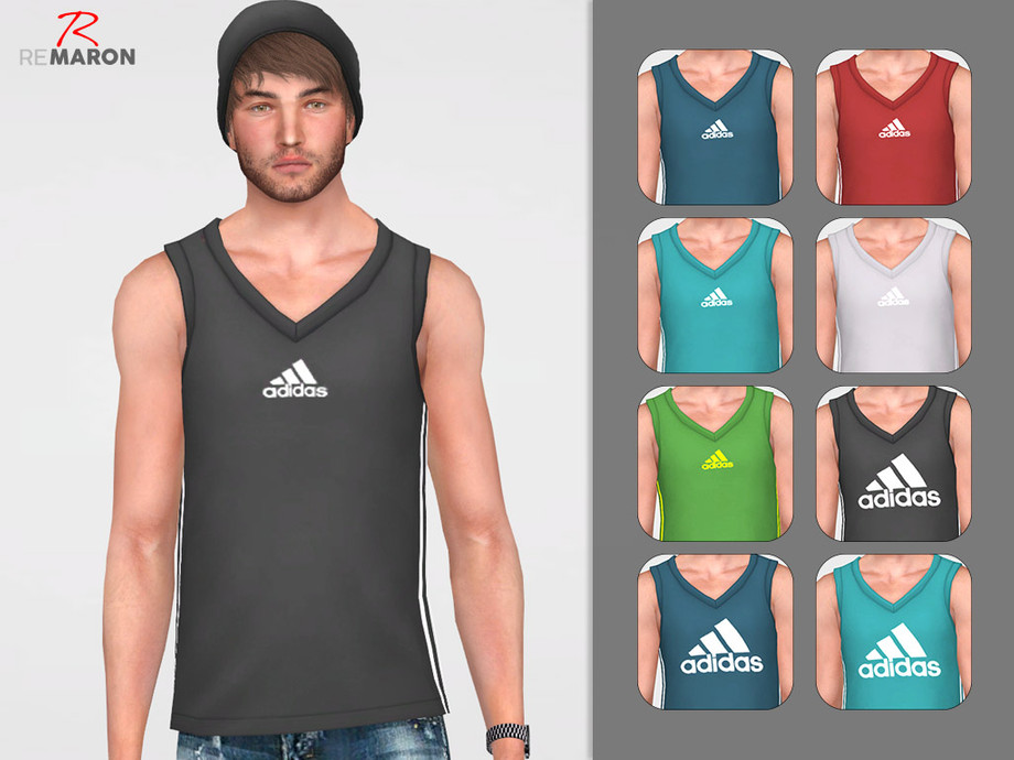 The Sims Resource - Adidas shirt for men - City Living needed