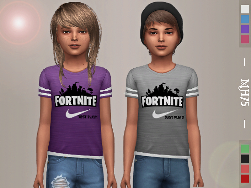 The Sims Resource - S4 Fortnite Nike Tops