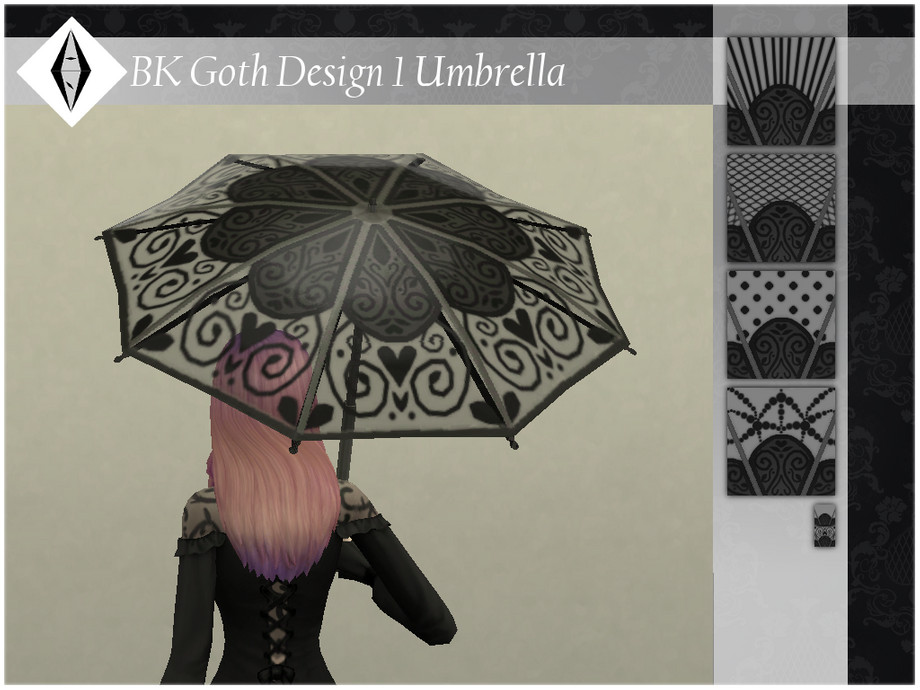 The Sims Resource - BK Goth Design 1 Umbrella - EP05-Seasons Required