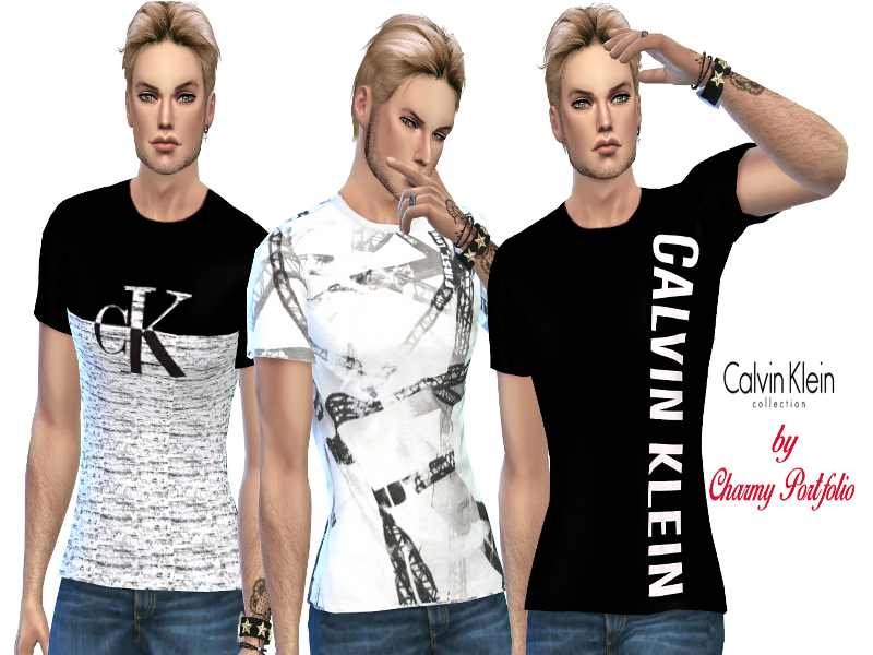 The Sims Resource - Classic Calvin Klein Men's t-shirts