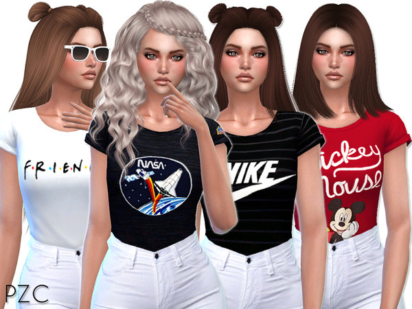 The Sims Resource - Cute T-shirts Collection 02
