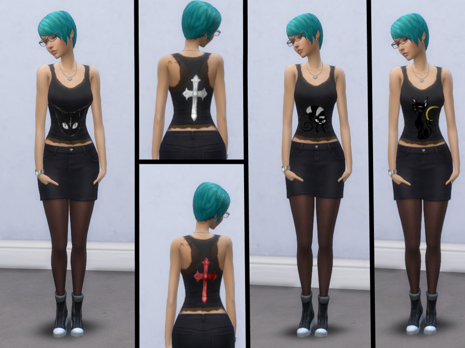 sims 4 black cat bodysuit mod
