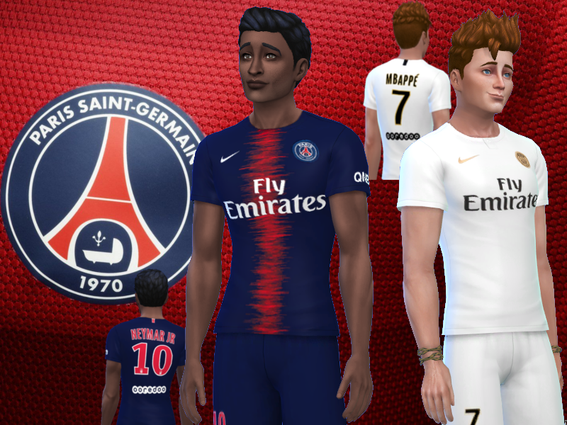 The Sims Resource - Paris Saint-Germain jerseys 2018/19