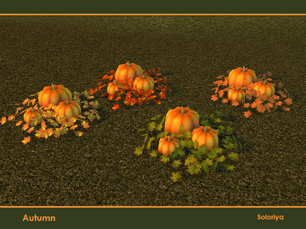 The Sims Resource - Autumn. Pumpkins and Leaves