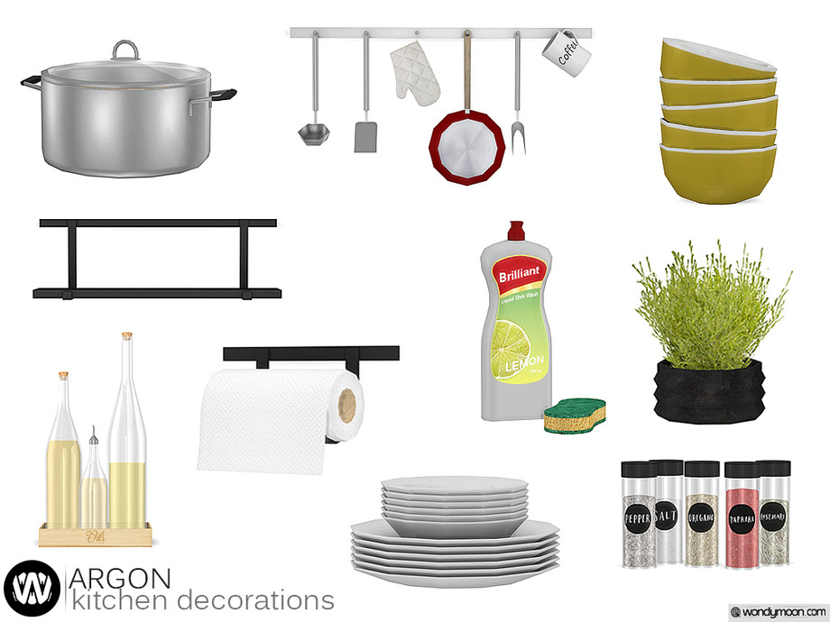 The Sims Resource - Argon Kitchen Decorations