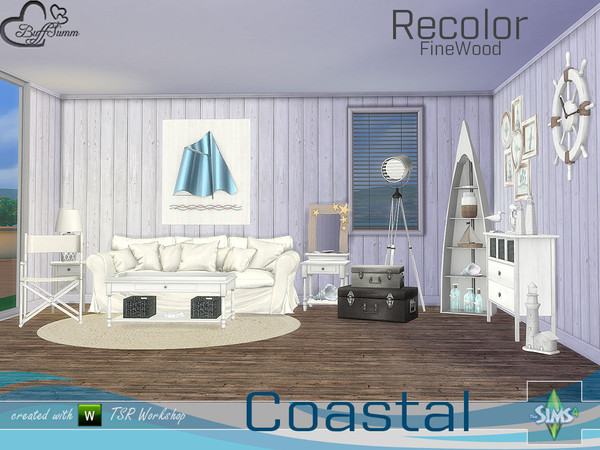 The Sims Resource - Coastal Living Fine Wood Recolor