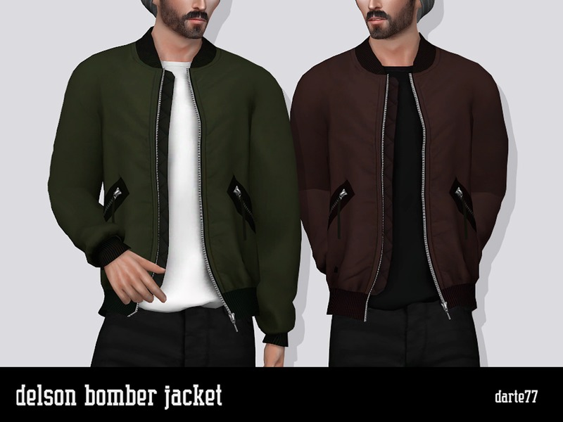 The Sims Resource - Delson Bomber Jacket