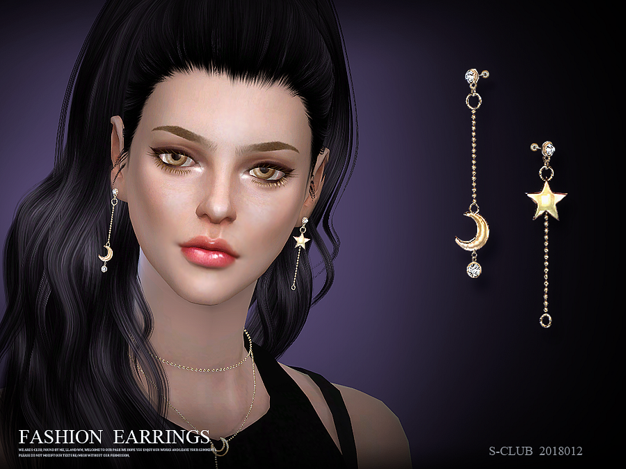 S-Club LL ts4 earring 201812, created by S-Club - Click to view details and...
