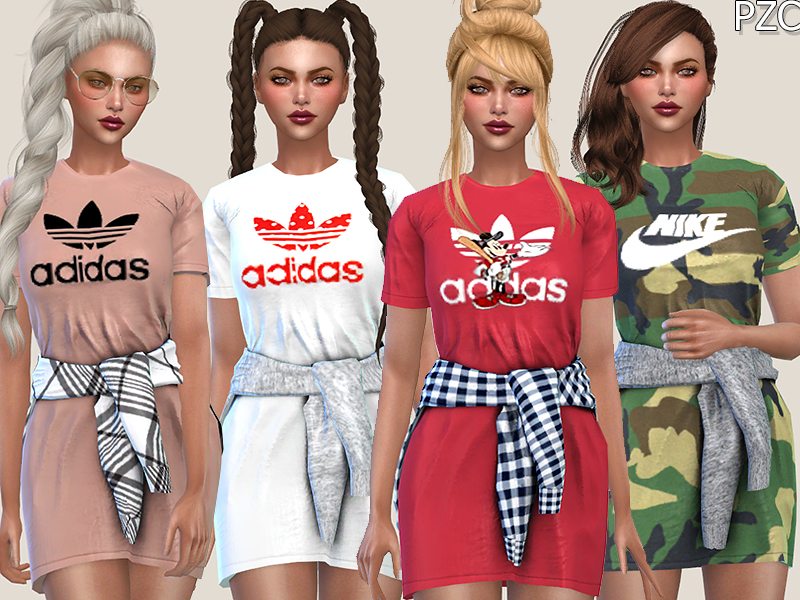 The Sims Resource - Adidas Sporty Dress(mesh- belal19972)