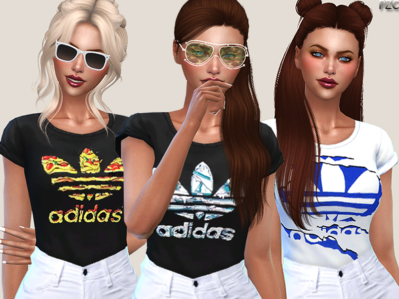 The Sims Resource - Adidas Tees Collection
