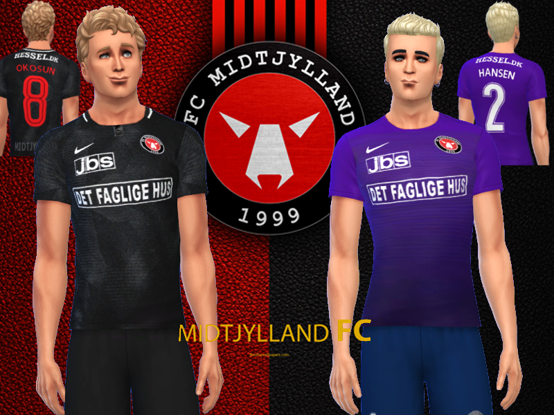 The Sims Resource - FC Midtjylland jerseys 2018/19