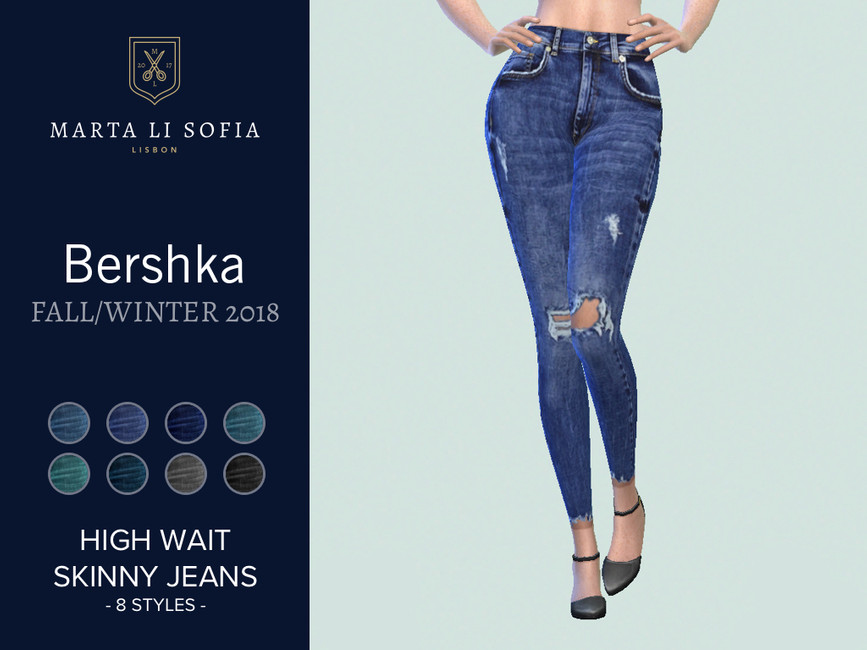 The Sims Resource - Marta Li Bershka High waist skinny jeans - City Living