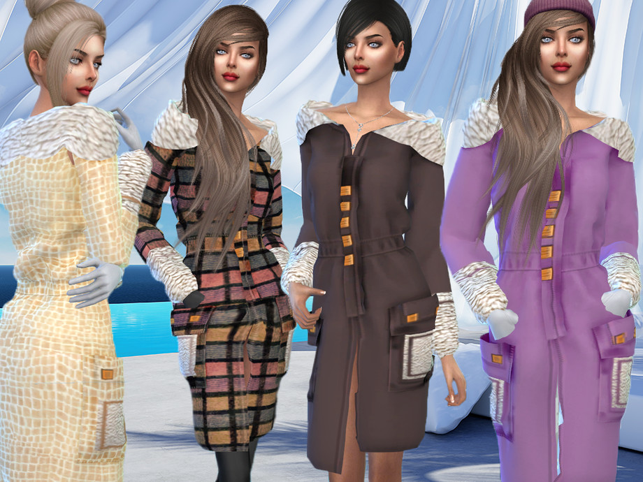 The Sims Resource - Winter coat with a collar