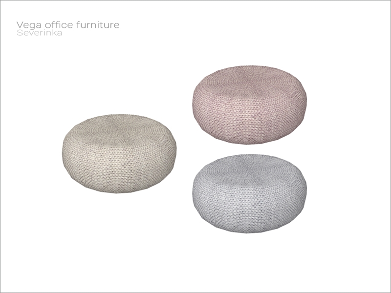 The Sims Resource - [Vega office furniture] - knitted pouf