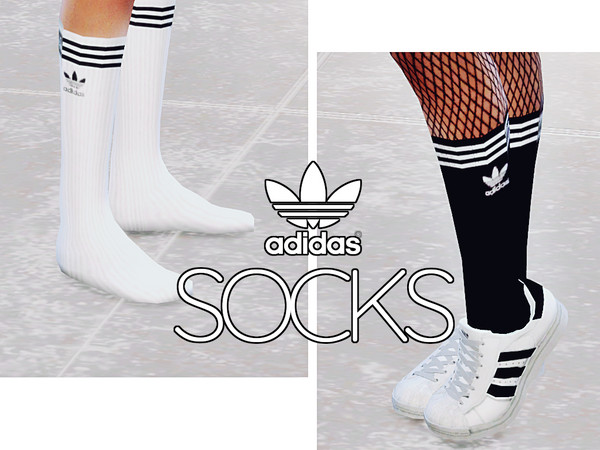 The Sims Resource - Adidas Calf Length Socks