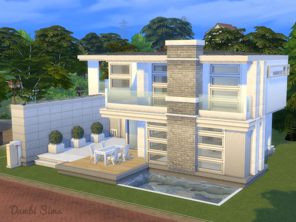 The Sims Resource - White modern house