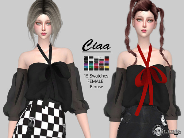 The Sims Resource - CIAA - Off Shoulder - Blouse