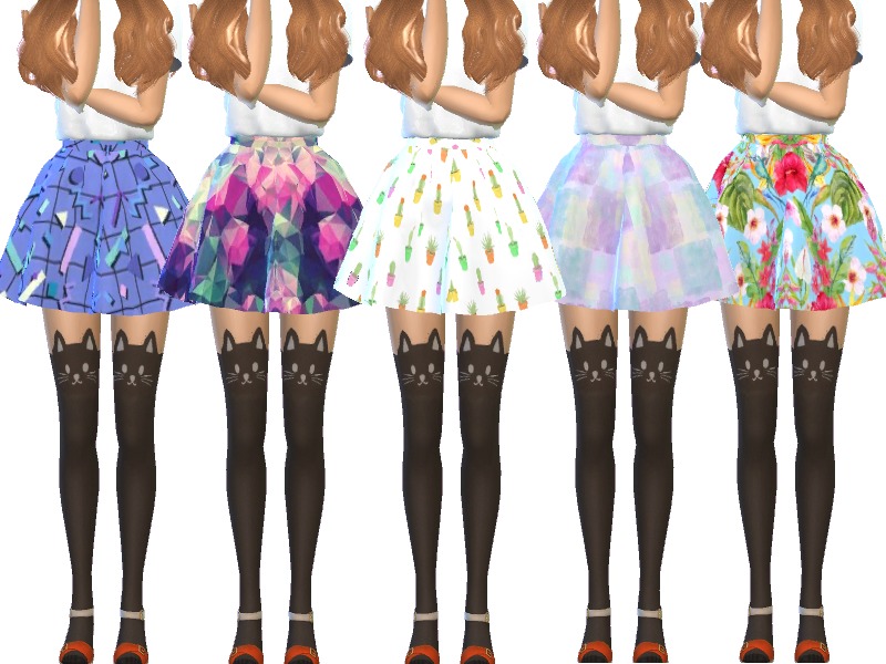 Wicked_Kittie's Kawaii Flared Mini Skirts - Mesh Needed