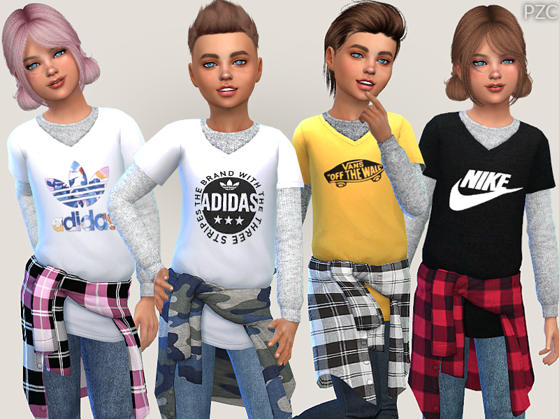 The Sims Resource - Everyday and Sporty Outfits For Children