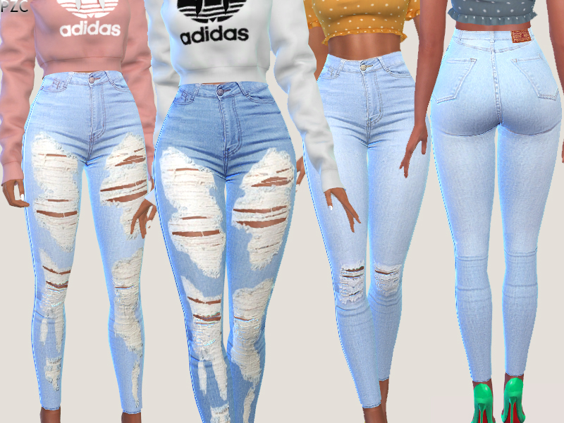 The Sims Resource - Serenity Denim Jeans in 2 Versions