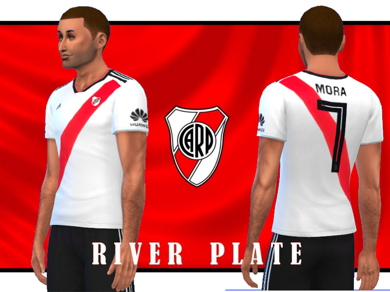 The Sims Resource - CA River Plate home jersey 2018/19