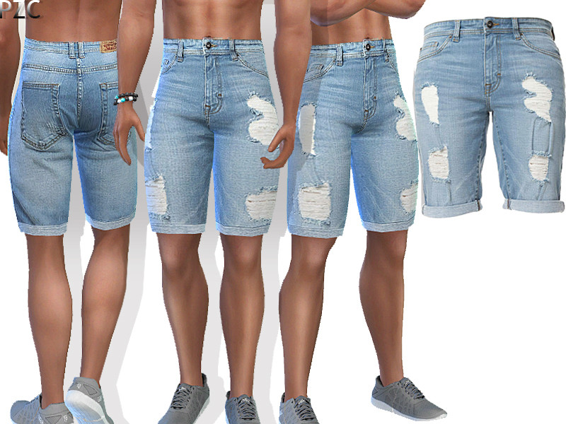 The Sims Resource - Denim Jeans Shorts James