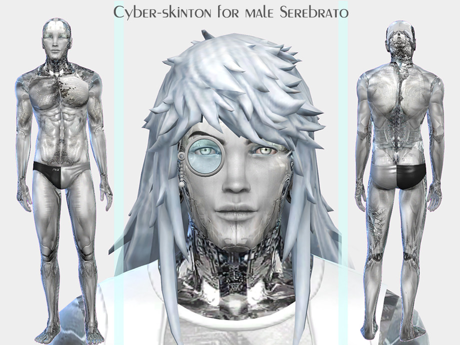 The Sims Resource - Cyber-skinton for male Serebrato
