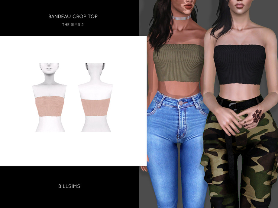 The Sims Resource - Bandeau Crop Top