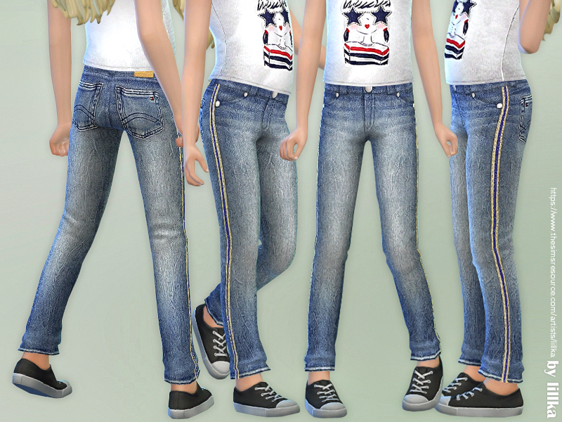 The Sims Resource - Girls Basic Jeans [NEEDS GET TO WORK]