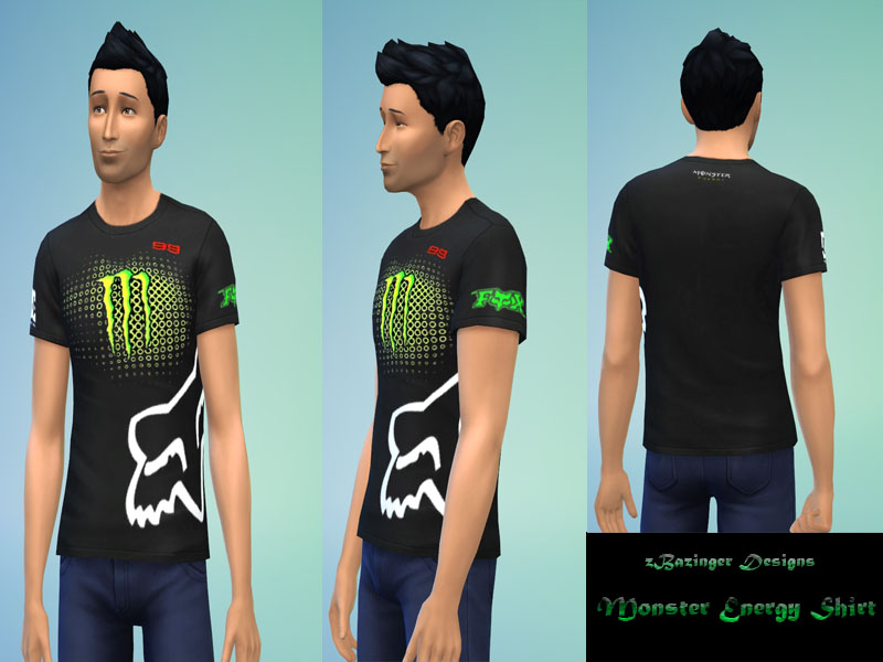 The Sims Resource - Monster Energy Shirt